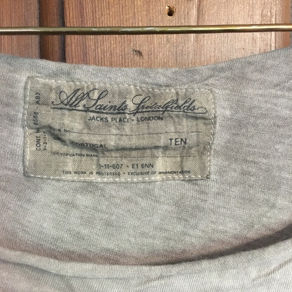 All Saints fringed Tunic/Top - size L - Picture 2 of 4